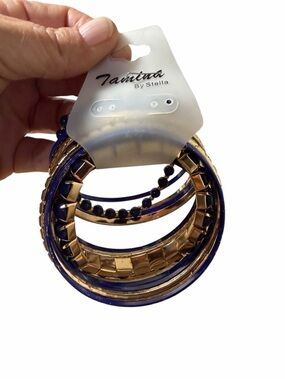 Tamina by Stella Gold and Blue Bracelet Set